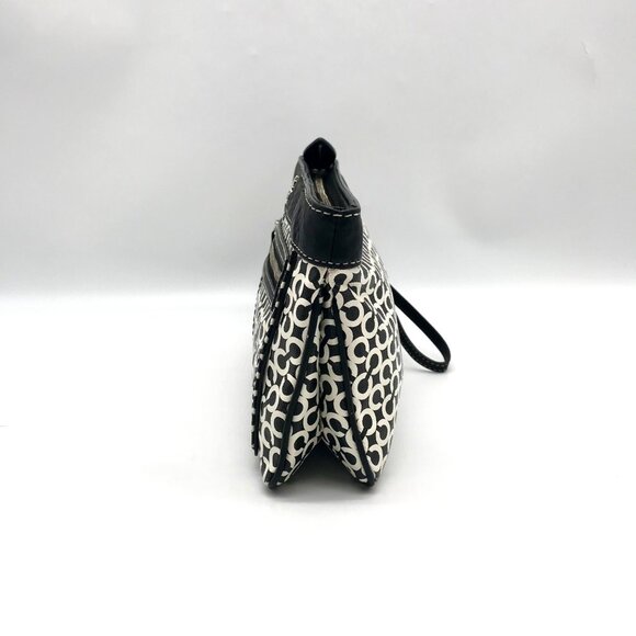 Coach Black & White Patent Leather Penelope Op Art Convertible clutch 13166 - Picture 4 of 11